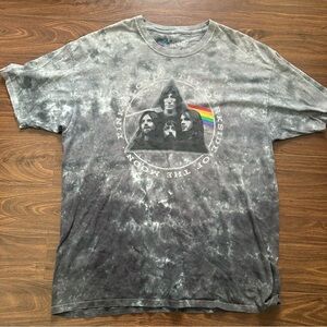Pink Floyd Liquid Blue Dark Tie-Dye Band Graphic Tee